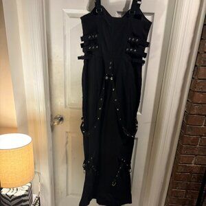 fetish overalls all silver hardware xl